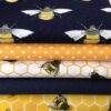 Fabric Bundles - Navy Bee & Honeycomb