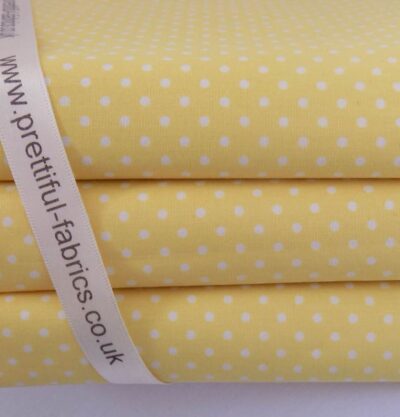 Rose & Hubble - 3mm Lemon Polka Dot Cotton