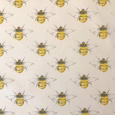 Rose & Hubble - Bees Ivory Cotton CP0395