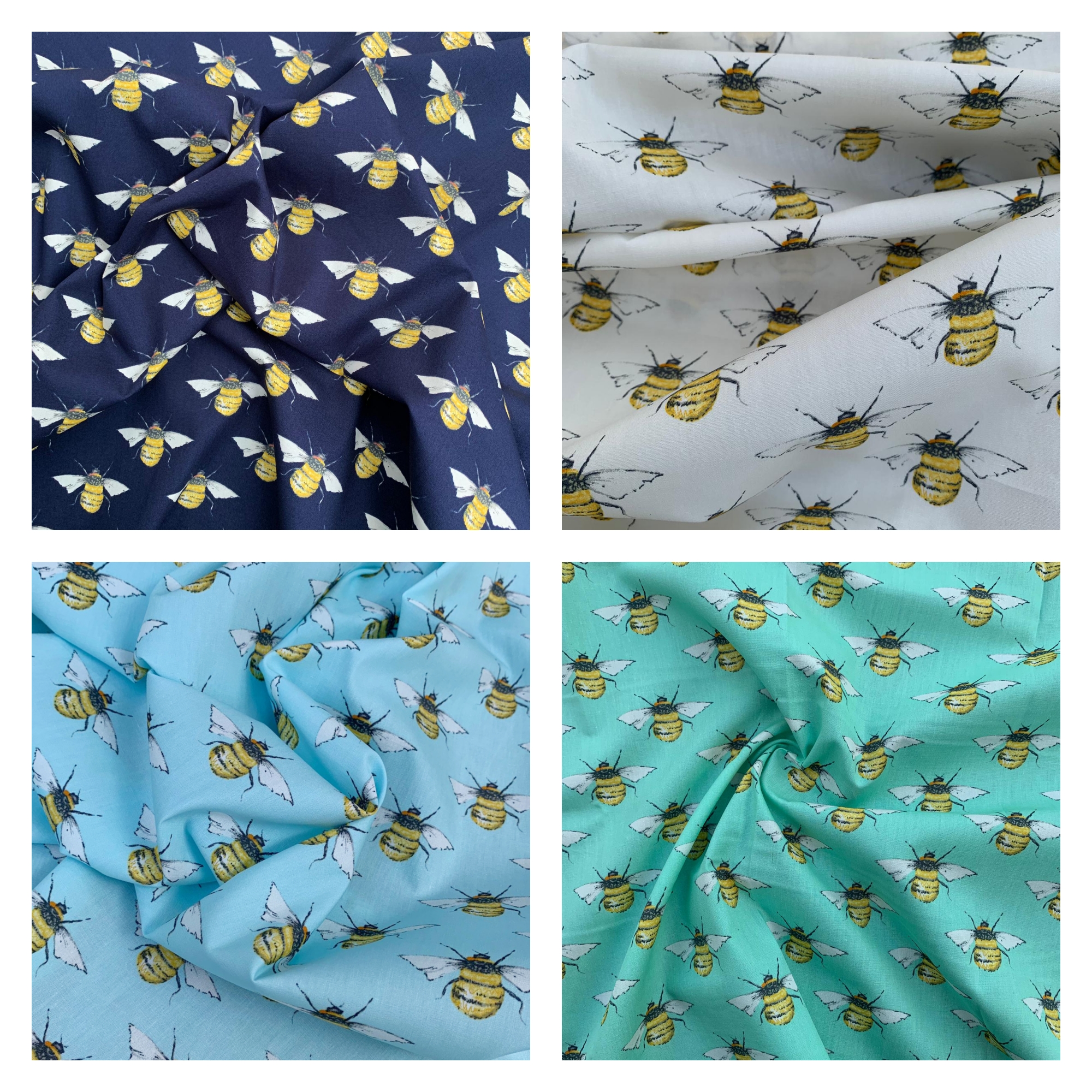 Rose & Hubble - Bees Mint Cotton CP0395 - Image 2