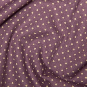 Rose & Hubble - 3mm Plum Polka Dot Cotton