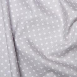 Rose & Hubble - 3mm Light Grey Polka Dot Cotton