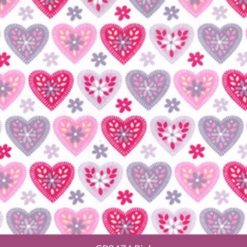Rose & Hubble Lilac & Pink Hearts CP0474