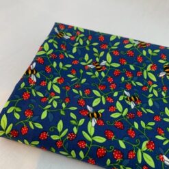 Rose & Hubble – Bees & Strawberries Navy CP0867