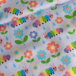 Caterpillars Printed Cotton Fabric