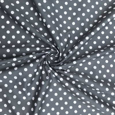 Rose & Hubble - 7mm Dark Grey Polka Dot Cotton