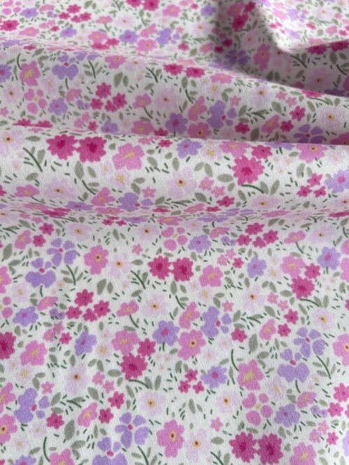 Lilac Ditsy Printed Cotton Fabric