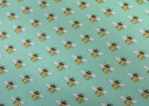 Rose & Hubble - Bees Mint Cotton CP0395 - Image 3