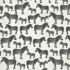 Rose & Hubble – Zebra Black & White Cotton CP0461