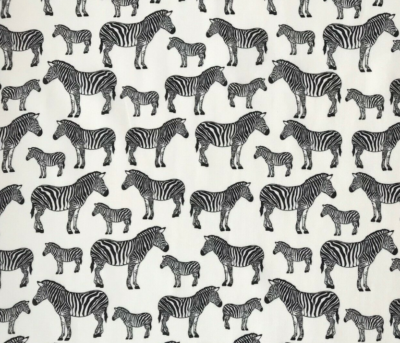 Rose & Hubble – Zebra Black & White Cotton CP0461