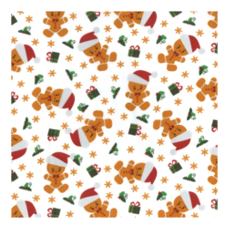 Ginger Bread Man - White Polycotton
