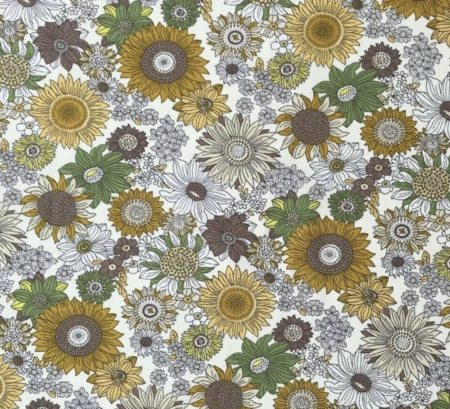 Rose & Hubble - 60's Sunflower Ochre & Green CP0736