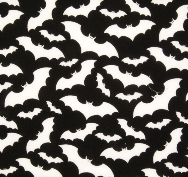 Black Bats Polycotton 1m