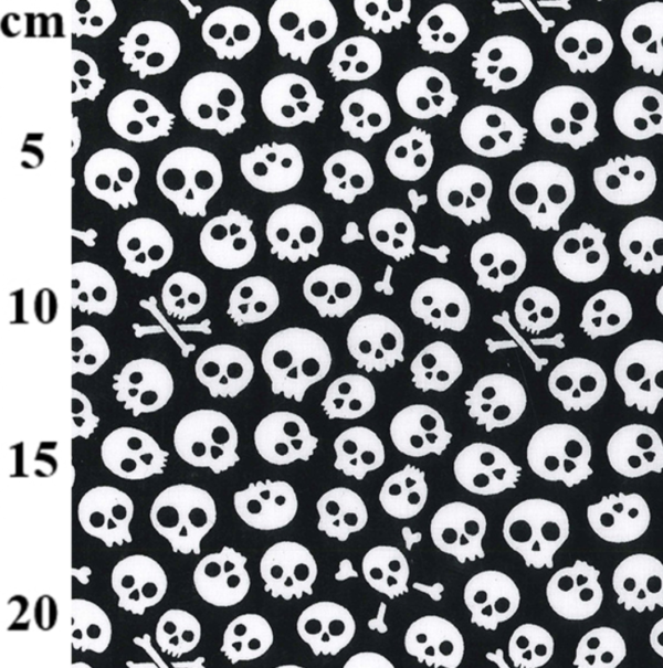 Black skull's Polycotton 1m