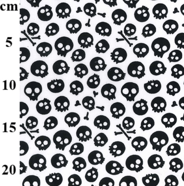 white skull's Polycotton 1m