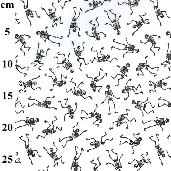 white Skelton Polycotton 1m