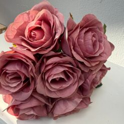 31cm Open Rose Bundle (7 stems) Mauve