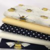 Ivory & Navy bumble bee fat Ivory & Navy bumble bee fat quarter bundle 100% Cotton bundle 100% Cotton