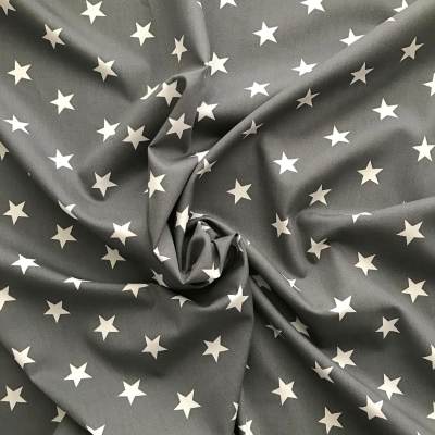 Rose & Hubble - 20mm Dark Grey Stars Cotton CP0083