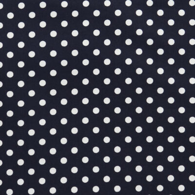 Rose & Hubble - 7mm Navy Polka Dot Cotton