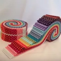 Rainbow Polka Dot Jelly Roll 100% Cotton